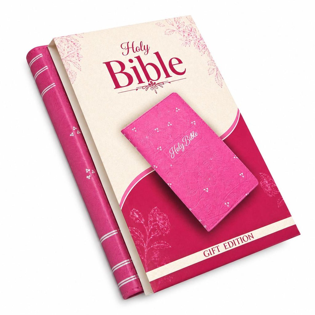 KJV Holy Bible Women's Gift Edition - Pink Floral Faux Leather English 744-Page KJV Text Slim Lightweight Christian Daily Reading Church Gift (Religion & Philosophy Books)