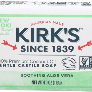 Kirk’s Original Coco Castile Bar Soap Soothing Aloe Vera 4 Ounces