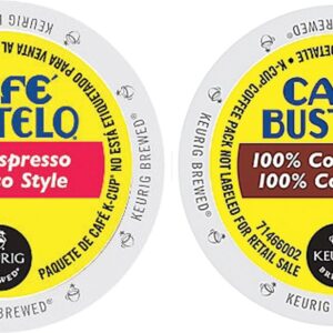 Cafe Bustelo – Espresso & 100% Colombian K-cup Combo Pack for Keurig 2.0 – 48 Count/24 Per Box