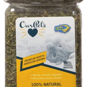 Our Pets Premium Catnip – 2.25 oz Jar of High Potency Catnip – 100% North American Grown